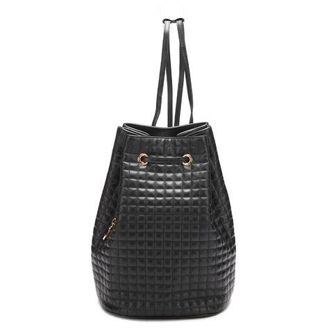 celine c charm quilted bucket bag street style|Medium C Charm bucket in quilted calfskin .